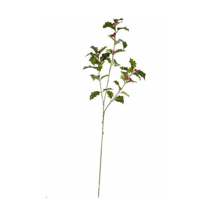 HOLLY SPRAY X3 BERRIES GREEN CM.62